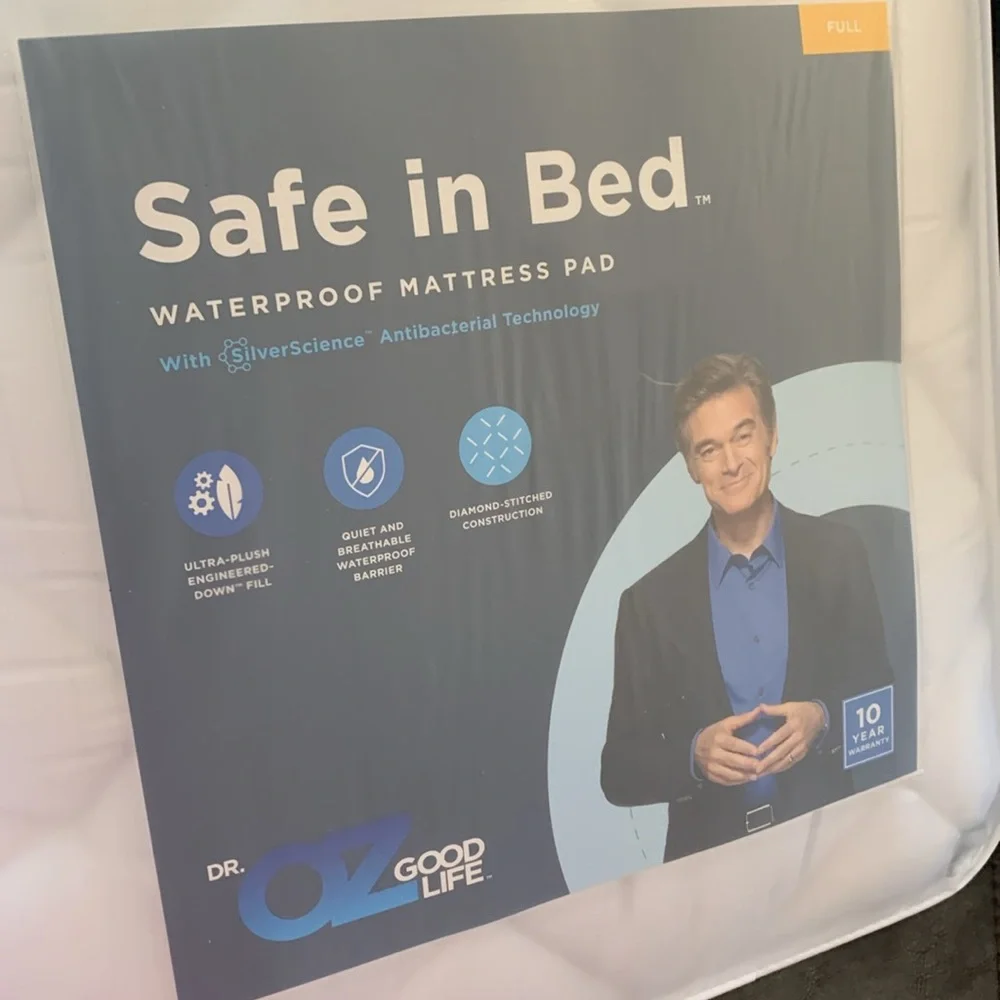 Dr. Oz Good Life Safe in Bed Mattress Pad Waterproof Mattress Protector (Full)